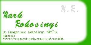 mark rokosinyi business card